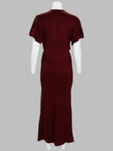 Victoria Beckham Abito Midi Con Drappeggio E Scollo A V