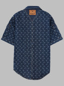 Marine Serre Camicia In Denim Con Stampa All Over