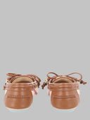 Fendi Mocassino In Tela Ff E Pelle