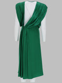 Versace Abito Midi Drappeggiato In Seta