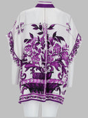 Dolce & Gabbana Camicia In Twill Stampa Maiolica