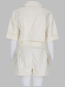 Balmain Jumpsuit Con Cintura In Denim