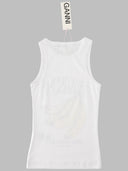 Ganni Tank Top Con Stampa Banana