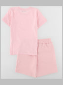 Msgm Coordinato T Shirt Con Stampa Logo E Shorts