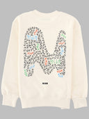 Msgm Felpa Girocollo Con Stampa-logo