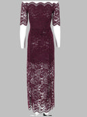 Rabanne Abito Midi In Pizzo A Strati