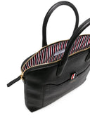Thom Browne Slim Briefcase In Pebble Grain Leather