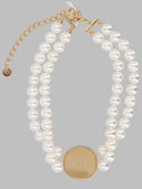 Autoportret Collana Girocollo Con Perle E Cristalli