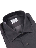 Mazzarelli Camicie Camicia Grigia In Twill Slim Fit