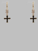 Dolce & Gabbana Orecchini Creola Con Croci E Strass
