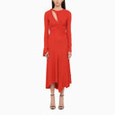 Victoria Beckham Cut Out Detail Red Dress - Balardi