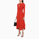 Victoria Beckham Cut Out Detail Red Dress - Balardi