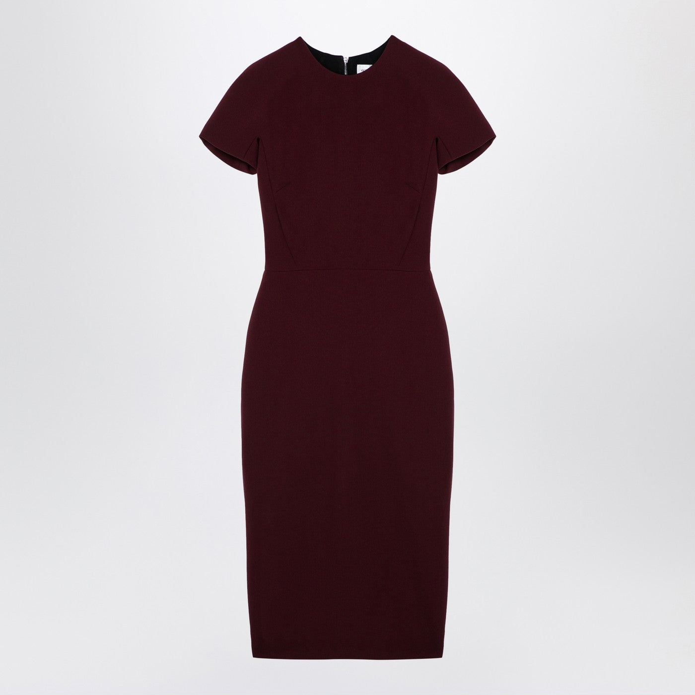 Victoria Beckham Sheath Dress In Dark Red Wool Crêpe | Balardi