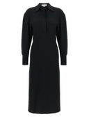 Victoria Beckham 'Collar de manga larga Midi' Vestido