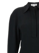 Victoria Beckham 'Collar de manga larga Midi' Vestido