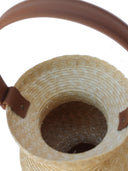La Rose Raffia And Leather Vase