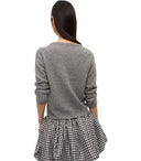 Grauer Diamant-Cardigan von Ganni