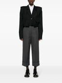 Thom Browne High Waisted Straight Leg Trouser In Organic Cotton Canvas