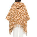 Fendi Ff Jacquard C Mere Poncho