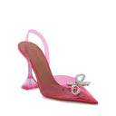 Amina Muaddi Amina Mu I Rosie Glass Slingback Pumps