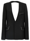 Victoria Beckham "Blazer Open Back" Shrunken senza colletto