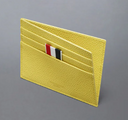 Thom Browne Card Holder W/Note Compartment In Pebble Grain Leather