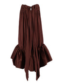 Rotate Gathered Mini Dress Potting Soil (Loose Fit)