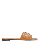 Tory burch sandals de cuero marrón