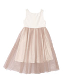 Magil Abito In Raso Con Gonna Tulle