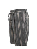 Paolo Pecora Shorts In Cotton And Linen Blend