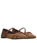 Max Mara Flat Shoes Leder braun