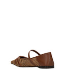 Max Mara Flat Shoes Leder braun