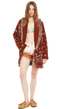 Alanui Bandana Jacquard Cardigan Brick Red Mult