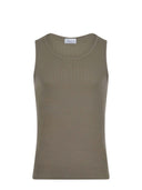 Family First Tank Top Made Of Ribbed Cotton.