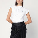 Vivienne Westwood Camiseta blanca asimétrica con logotipo de orbe