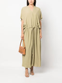 Véronique Leroy Silk Crepe Gather Dress