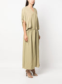 Véronique Leroy Silk Crepe Gather Dress