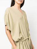 Véronique Leroy Silk Crepe Gather Dress