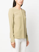 Véronique Leroy Silk Crepe Tunisian Top