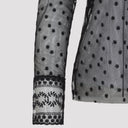 Alberta Ferretti L/S Pois Tulle Top