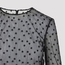Alberta Ferretti L/S Pois Tulle Top