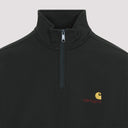 Felpa Carhartt Wip con mezza zip e scritta americana