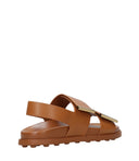 TOD 's Sandalias de cuero marrón