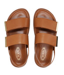 TOD 's Sandalias de cuero marrón