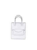 Borsa "Flap J" Hidesins in pelle bianca.