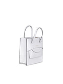 Borsa "Flap J" Hidesins in pelle bianca.
