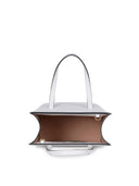 Borsa "Flap J" Hidesins in pelle bianca.