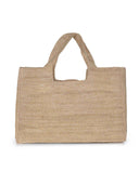 "Morea" Themoirè Tote Bag Made Of Raffia.