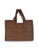 "Morea" Themoirè Tote Bag Made Of Raffia.