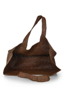 "Morea" Themoirè Tote Bag Made Of Raffia.